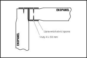Napojení příček - rohové (pravoúhlé) napojení
